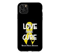 Carcasa para iPhone 11 Pro MAX Love Cure Hope Yellow Ribbon Sarcoma Cancer Awareness