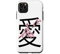 Carcasa para iPhone 11 Pro MAX Love Kanji Symbol & Sakura Flowers Valentine’s Day