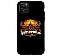 Carcasa para iPhone 11 Pro MAX Luang Prabang Laos Puesta de Sol Templo Diseño de Viajes