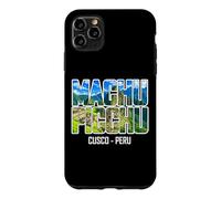 Carcasa para iPhone 11 Pro MAX Machu Picchu Cusco Perú Ruinas Montañas Tipografía Vintage