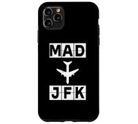 Carcasa para iPhone 11 Pro MAX Mad a JFK Ruta de avión Madrid Nueva York