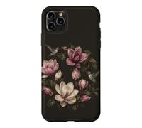 Carcasa para iPhone 11 Pro MAX Magnolia Flores Colibríes Botánico Vintage Floral