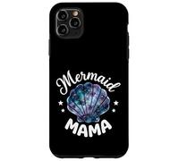 Carcasa para iPhone 11 Pro MAX Mama of The Birthday con Forma de Concha de Sirena y Flores Rosas a Juego
