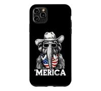 Carcasa para iPhone 11 Pro MAX Mammoth Ice Age Bandera Americana Bandana Gafas De Sol Sombrero De Vaquero