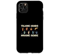 Carcasa para iPhone 11 Pro MAX Manos Que Hablan Haciendo Sentido Cool Finger Ortografía ASL Maestros