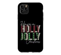 Carcasa para iPhone 11 Pro MAX Manta Have A Holly and Jolly Have a Holly and Jolly Merry Christmas, Leopardo y búfalo