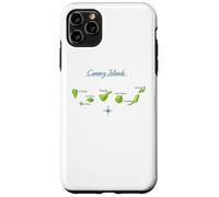 Carcasa para iPhone 11 Pro MAX Mapa de Islas Canarias Tenerife Gran Canaria La Gomera Lanzarote