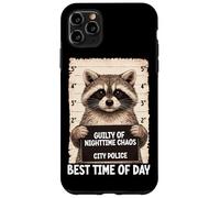 Carcasa para iPhone 11 Pro MAX Mapache Mugshot culpable de Caos Nocturno Mejor Hora del día