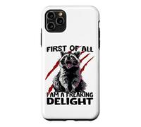 Carcasa para iPhone 11 Pro MAX Mapache Sarcasmo descarado Mapache Caos Basura Panda