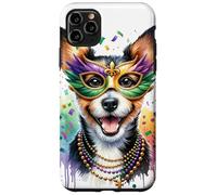 Carcasa para iPhone 11 Pro MAX Mardi Gras Teddy Roosevelt Terrier Perro