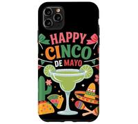 Carcasa para iPhone 11 Pro MAX Margarita Cactus Taco Fiesta Happy Cinco De Mayo Celebración