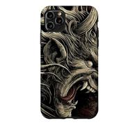 Carcasa para iPhone 11 Pro MAX Máscara Retro Japonesa Oni Demon Screaming Yokai Anime