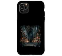 Carcasa para iPhone 11 Pro MAX Máscaras góticas Salón Oscuro Mascarada Catedral Escena Diseño