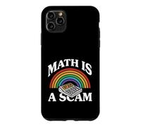 Carcasa para iPhone 11 Pro MAX Math Is A Scam Retro Rainbow Exploding Calculator Sarcasm