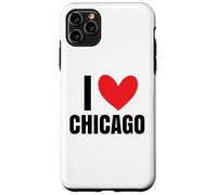 Carcasa para iPhone 11 Pro MAX Me Encanta Chicago Illinois Deep Dish River Windy City 312 773