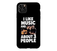 Carcasa para iPhone 11 Pro MAX Me Gusta la música y sobre 3 Personas Letras de Canciones Fan