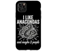 Carcasa para iPhone 11 Pro MAX Me Gustan Las anacondas y Tal Vez 3 Personas Herping Zoo