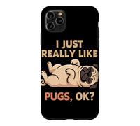 Carcasa para iPhone 11 Pro MAX Me Gustan Mucho los Pugs, Ok, Amante de los Animales, Lindo Perro