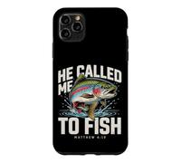 Carcasa para iPhone 11 Pro MAX Me llamó a Pescar Mateo 4:19 Pesca Cristiana