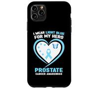 Carcasa para iPhone 11 Pro MAX Me Pongo Azul Claro para la Conciencia del cáncer de próstata de mi héroe