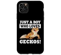 Carcasa para iPhone 11 Pro MAX Mens Reptile Boy Who Loves Leopard Geckos Lover