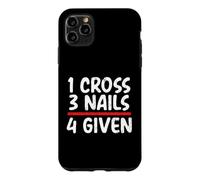 Carcasa para iPhone 11 Pro MAX Mensaje bíblico Cristiano 1 Cruz 3 Clavos 4 Dado Cristiano
