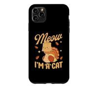 Carcasa para iPhone 11 Pro MAX Meow I'm A Cat Divertido Día de Acción de Gracias Pavo Peregrino Gatito