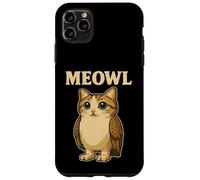 Carcasa para iPhone 11 Pro MAX Meowl - Divertido Meow Cat Owl Brainrot Slang Gaming Meme