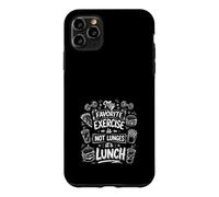 Carcasa para iPhone 11 Pro MAX Mi Ejercicio Favorito es la Comida Humor Gym