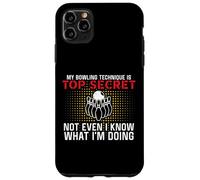 Carcasa para iPhone 11 Pro MAX Mi técnica de Bolos es Top Secret Funny Bowling Bowler