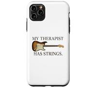 Carcasa para iPhone 11 Pro MAX Mi Terapeuta Tiene Cuerdas Divertido Guitarrista Salud Mental