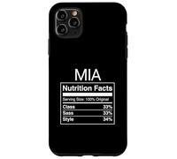 Carcasa para iPhone 11 Pro MAX MIA Información Nutricional Clase SASS Estilo Divertido Nombre Parodia