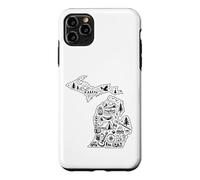 Carcasa para iPhone 11 Pro MAX Michigan Camping Adventure UP & Lower Peninsula Outdoor