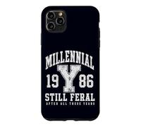 Carcasa para iPhone 11 Pro MAX Millennial Still Feral 1986 Funny Gen Y Retro Cita