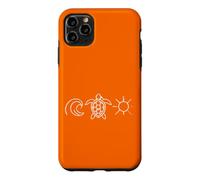 Carcasa para iPhone 11 Pro MAX Minimalist Sea Turtle Ocean Wave Sun Coastal Beach Line Art