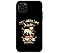 Carcasa para iPhone 11 Pro MAX Mis Paseos de Labrador Son mis sesiones de Cardio, Divertido Labrador
