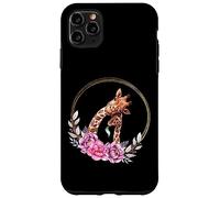 Carcasa para iPhone 11 Pro MAX Mom and Baby Giraffe For Safari Animal Lover Floral Circle