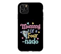 Carcasa para iPhone 11 Pro MAX Mommy of A Fournado Funny Mom 4th Birthday Matching Family