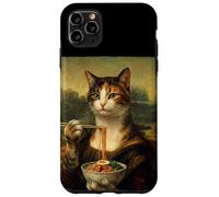 Carcasa para iPhone 11 Pro MAX Mona Lisa Comer Ramen Divertido Arte Clásico Ramen Foodie Mashup