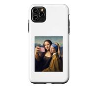 Carcasa para iPhone 11 Pro MAX Mona Lisa Selfie con Pendiente de Perla de niña Arte