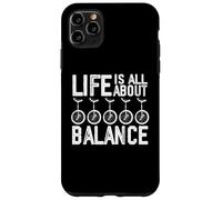 Carcasa para iPhone 11 Pro MAX Monociclo Vintage Divertido Dicho de la Vida es Todo sobre el Equilibrio
