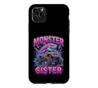 Carcasa para iPhone 11 Pro MAX Monster Sister Shark Truck Funny Pink Sibling