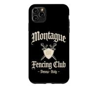 Carcasa para iPhone 11 Pro MAX Montague Esgrima Club Verona Italia Espadas y Escudo Envejecido