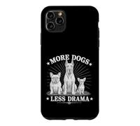 Carcasa para iPhone 11 Pro MAX More Dogs Less Drama Funny Dog Lover Vintage Graphic