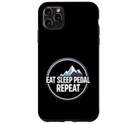 Carcasa para iPhone 11 Pro MAX Mountain Biking Cyclist Eat Sleep Pedal Repeat