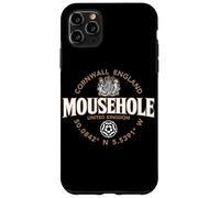 Carcasa para iPhone 11 Pro MAX Mousehole Cornwall England Coordenadas Etiqueta 2C
