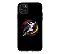 Carcasa para iPhone 11 Pro MAX Mujer Corredor Cruzando Línea De Meta Resumen