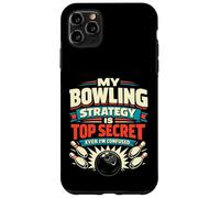 Carcasa para iPhone 11 Pro MAX My Bowling Strategy Is Top Secret Frase de Bolos
