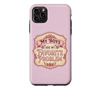 Carcasa para iPhone 11 Pro MAX My Boys Are My Favorite Problem Divertido Día de la Madre Mamá Hijos