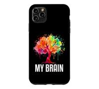 Carcasa para iPhone 11 Pro MAX My Brain Tree Rainbow Splash Neurodivergente Adulto
